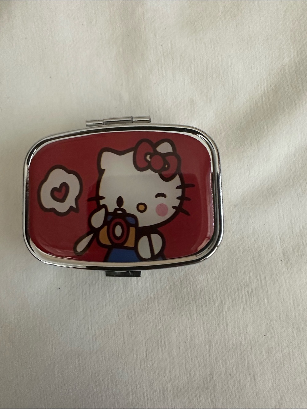 Hello Kitty Red Compact pill box Mirror - Sanrio Style